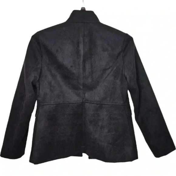 Old Navy Women's Black Soft Mock Neck Button Front Dress Jacket Size Medium - Picture 4 of 5
